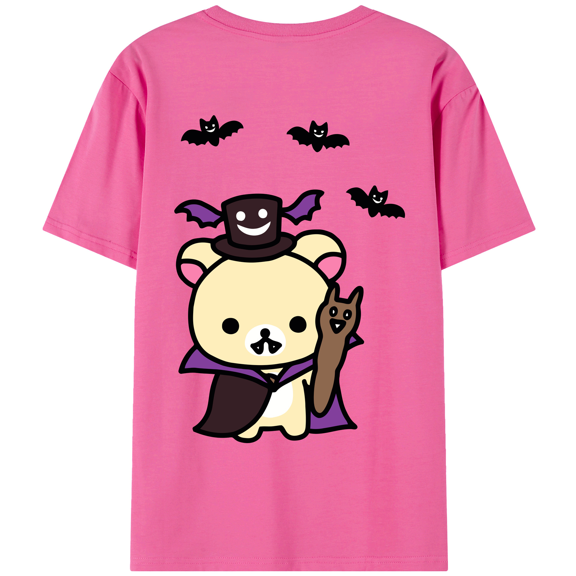 （画像用） リラックマ リラックマ キイロイトリ Rilakkuma Korilakkuma Kiiroitori レディース半袖Tシャツ(バックプリント)